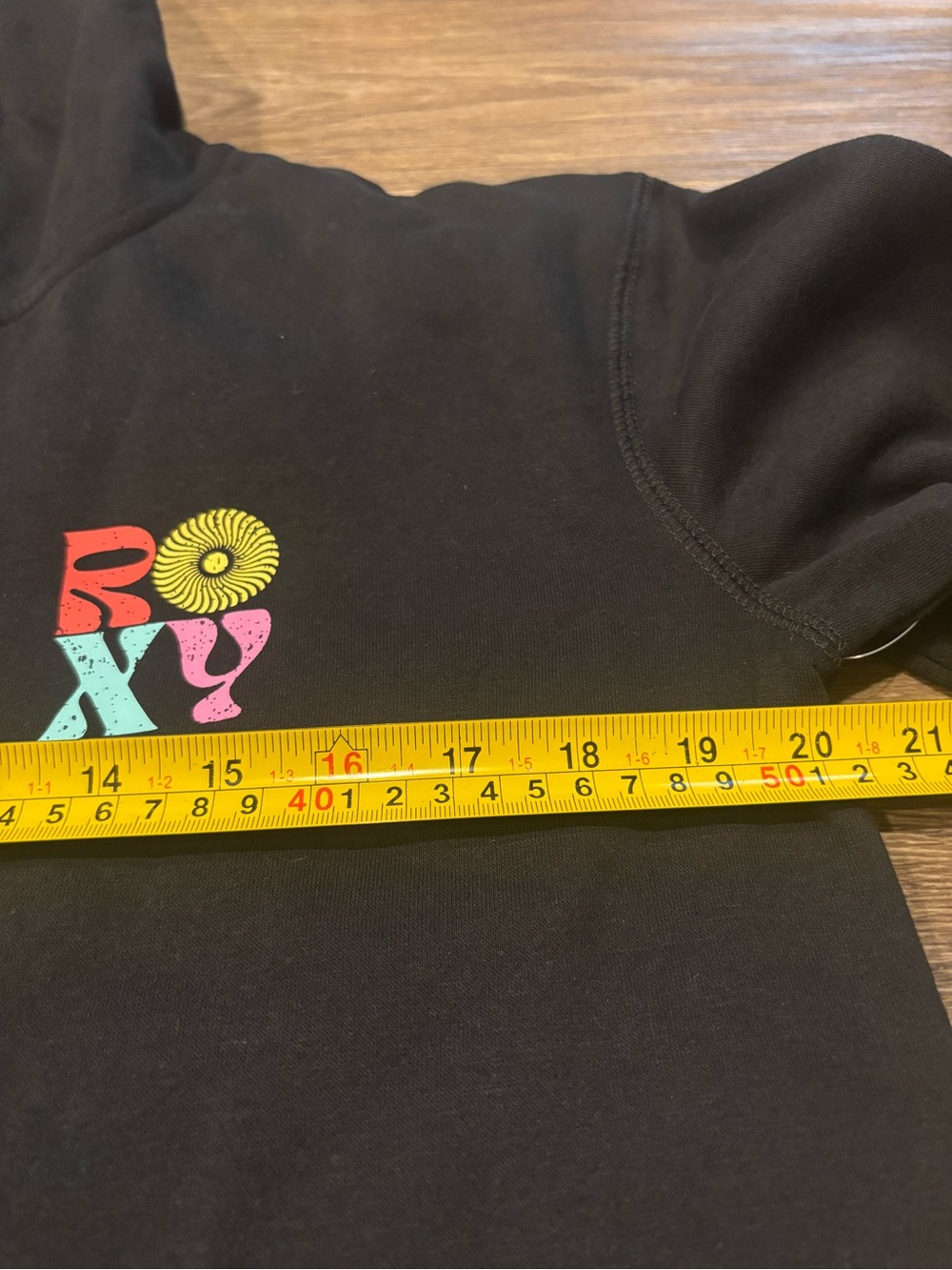 NWT Roxy Endless Sunshine Zip Hoodie Black Lightweight Surf Coast Graphic Large - Picture 7 of 8